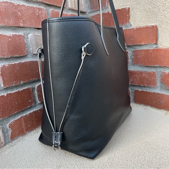 LODIS Bliss Leather Tote with Wristlet in Black & Brocade Scarf~Accessory Bundle - Picture 5 of 13